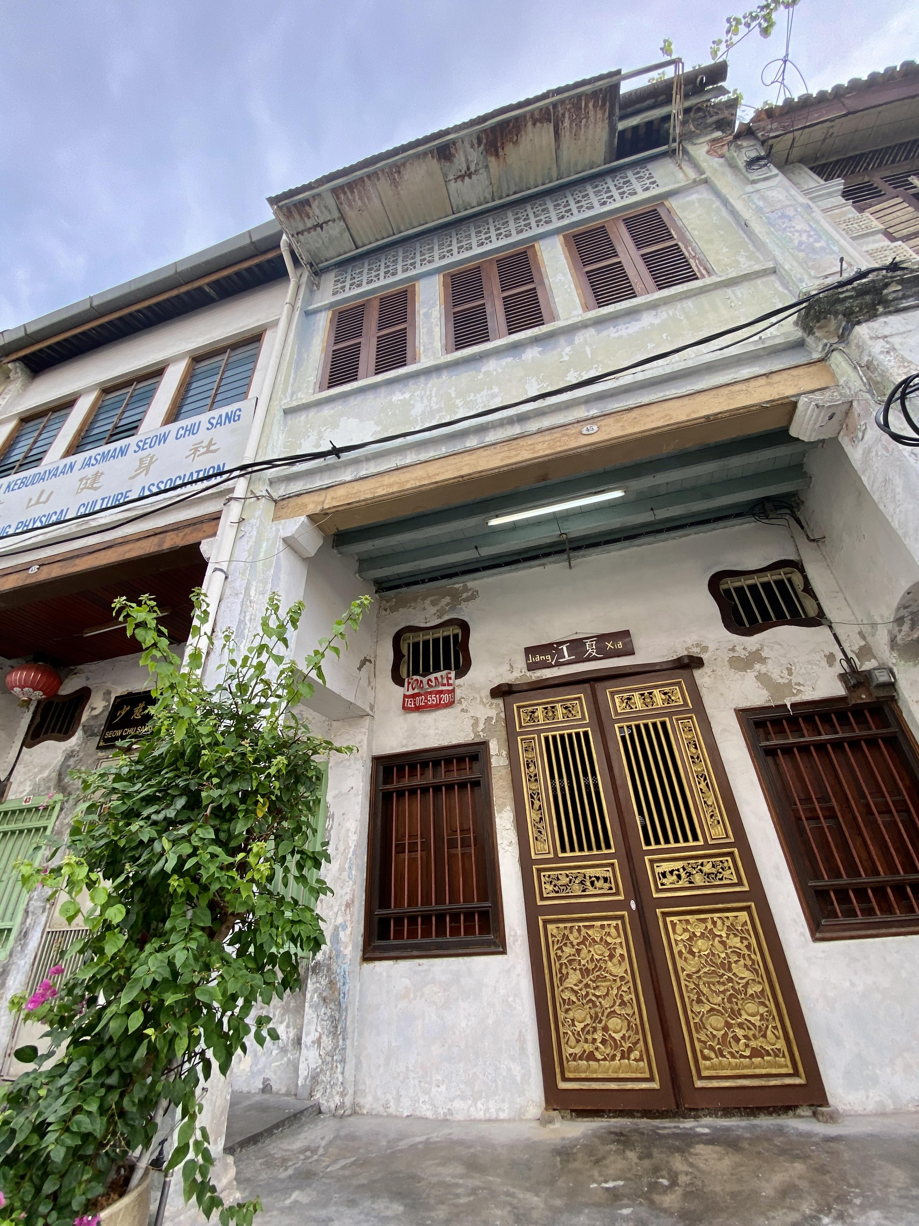 Pre-war Heritage Shophouse on Prangin Lane, George Town UNESCO World Heritage Site